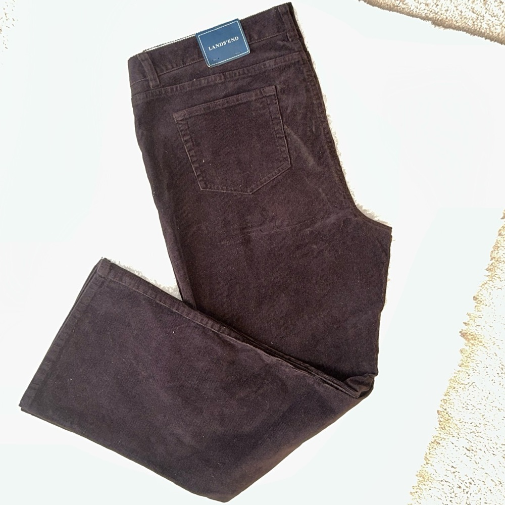 Lands' End corduroy pants in spice brown 18x31